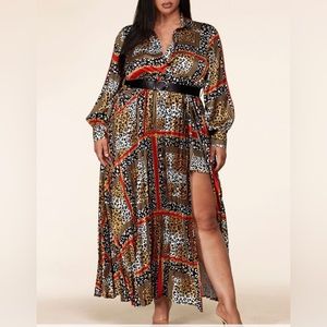 Beautiful animal, print maxi dress